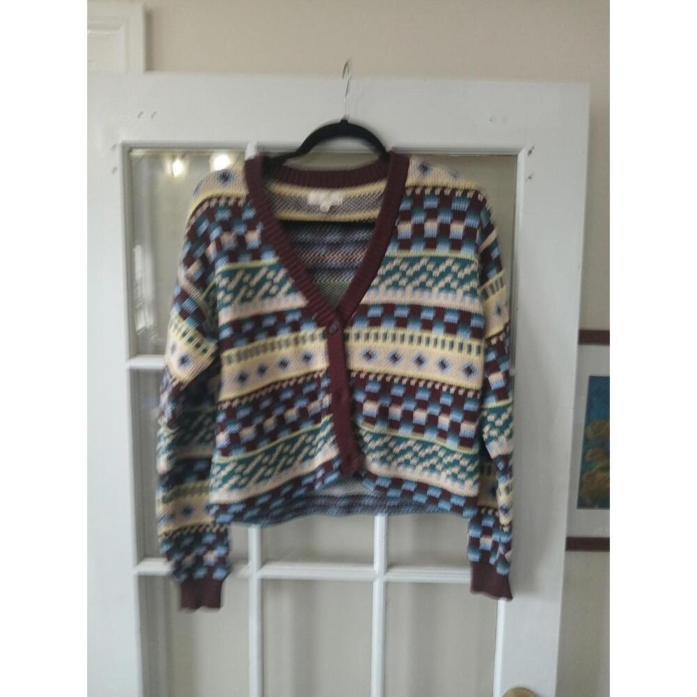 LA Hearts Women's Long Sleeve Knitted Cardigan Small Mixed Patterns
